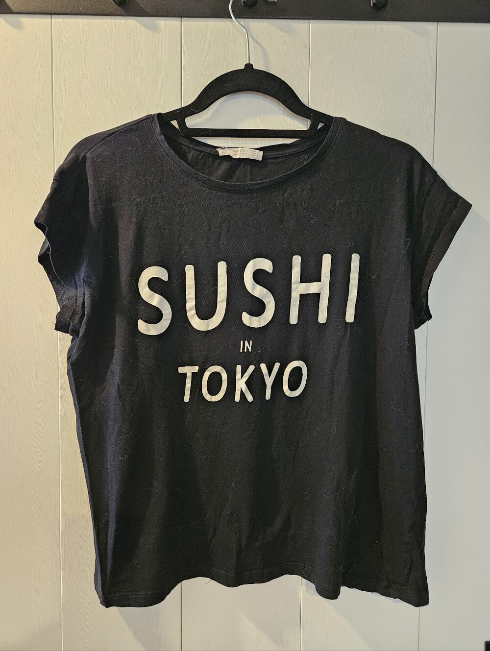 SUSHI in TOKYO Black Graphic MANGO T-Shirt
